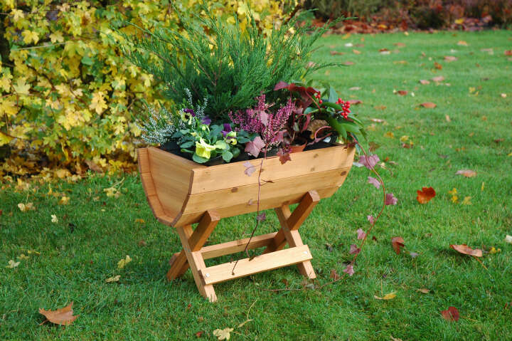 dobar Blumenfass inklusive Ständer